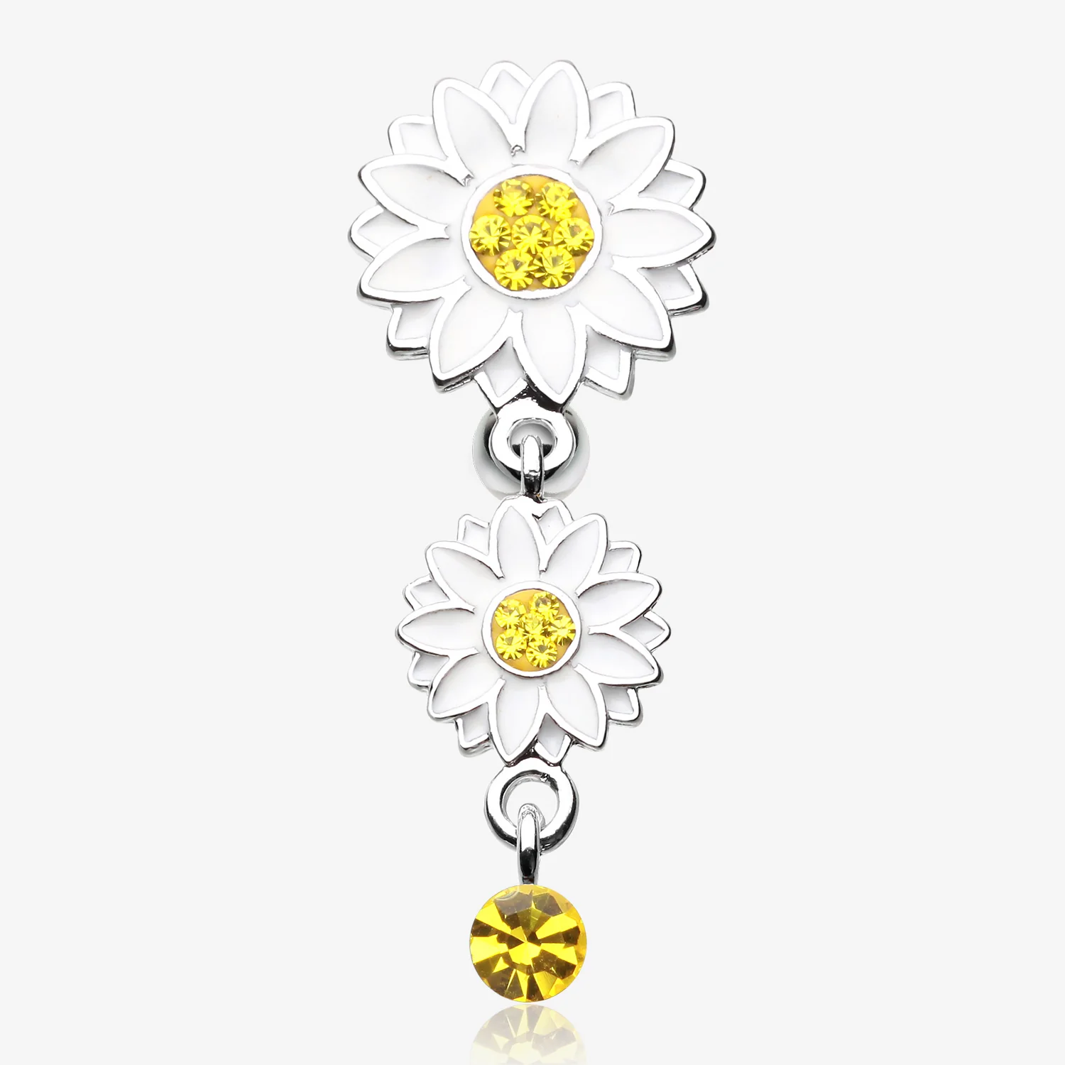 Beach Sunflower Reverse Belly Button Ring