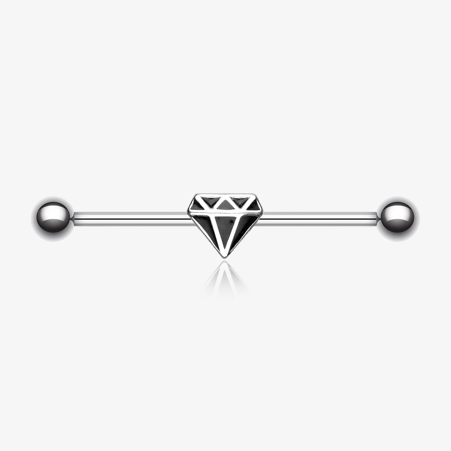 Black Urban Diamond Industrial Barbell