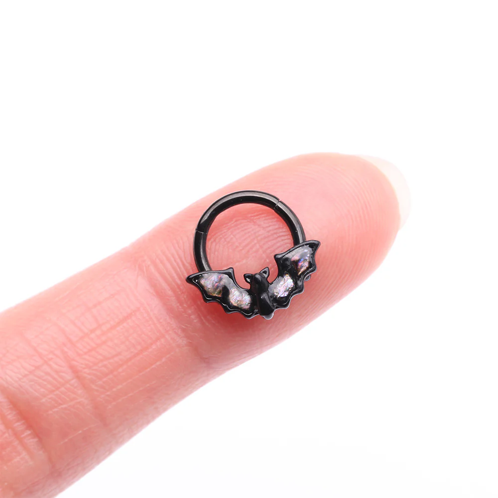 Blackline Abalone Night Bat Clicker Hoop Ring - Image 3