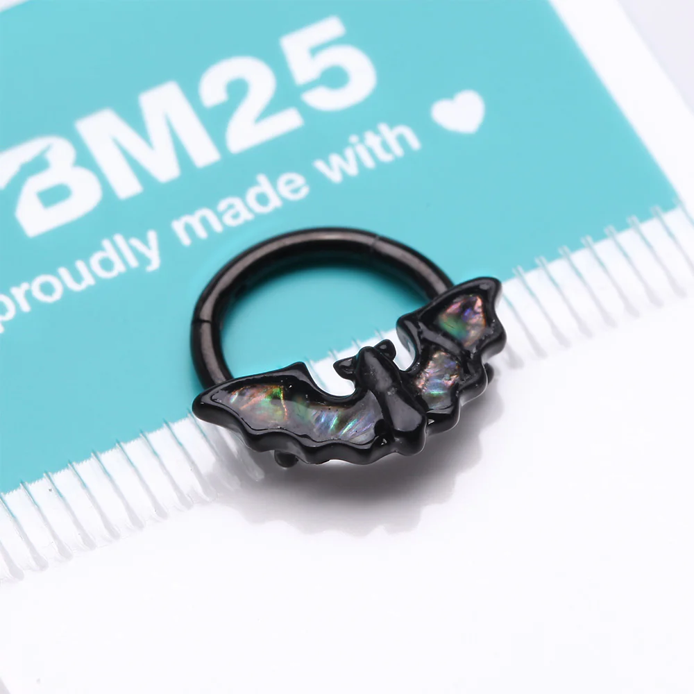 Blackline Abalone Night Bat Clicker Hoop Ring - Image 4
