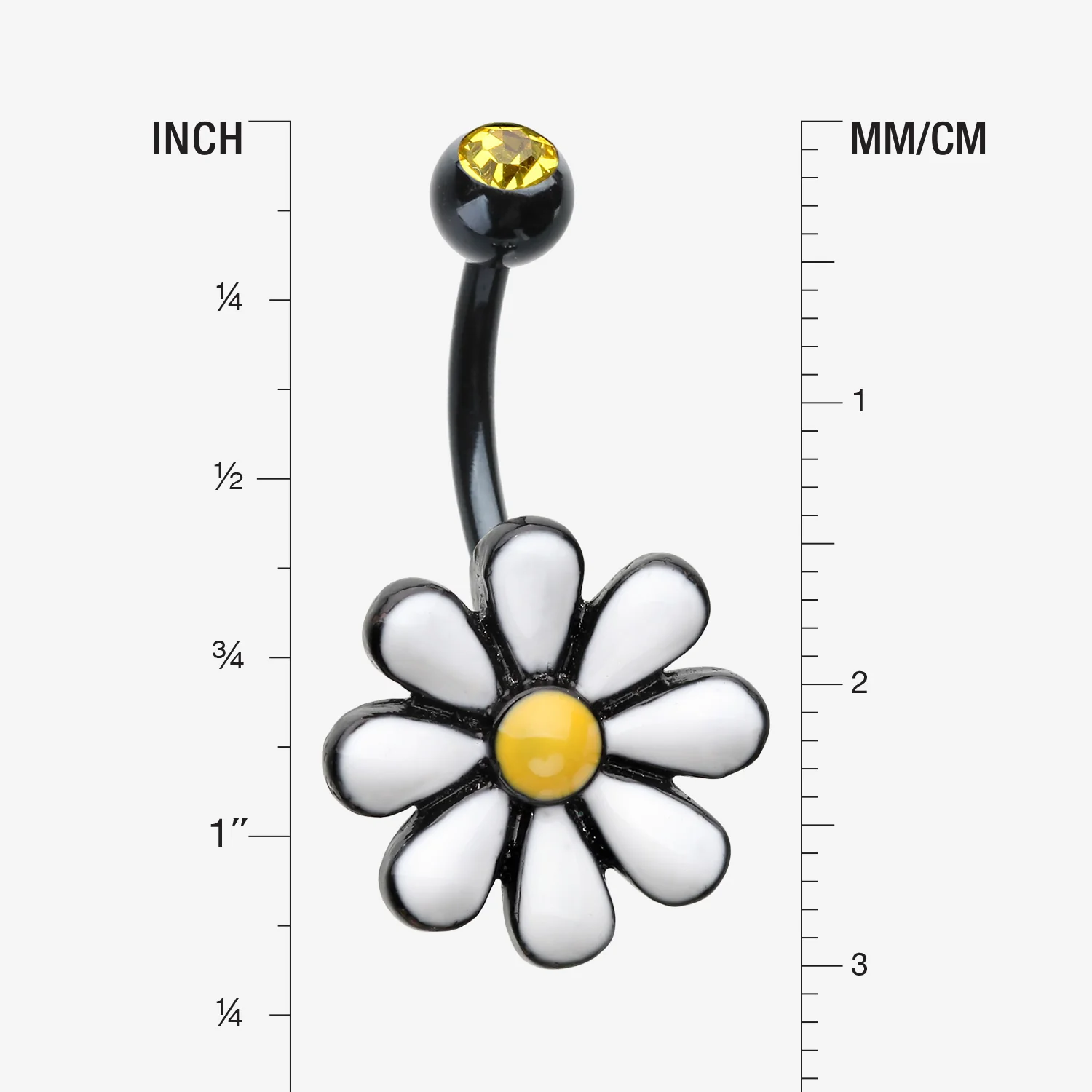 Blackline Adorable Spring Daisy Belly Button Ring - Image 2