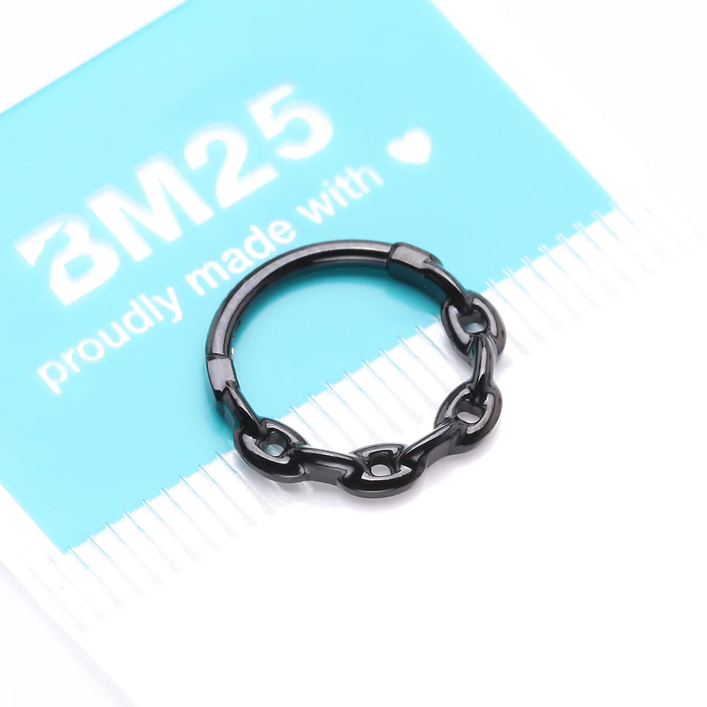 Blackline Chain Link V2 Clicker Hoop Ring - Image 5