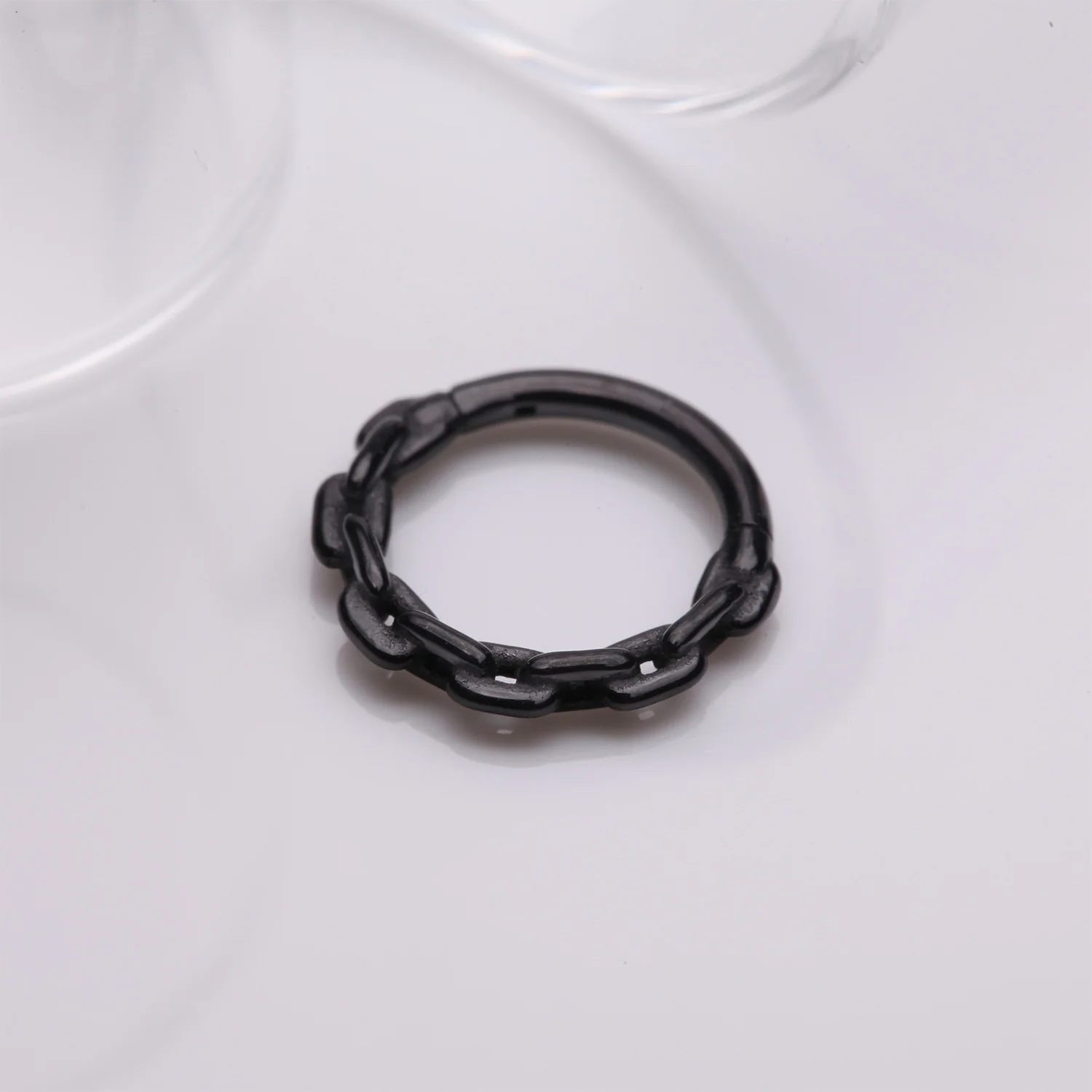 Blackline Classic Chain Link Clicker Hoop Ring - Image 2
