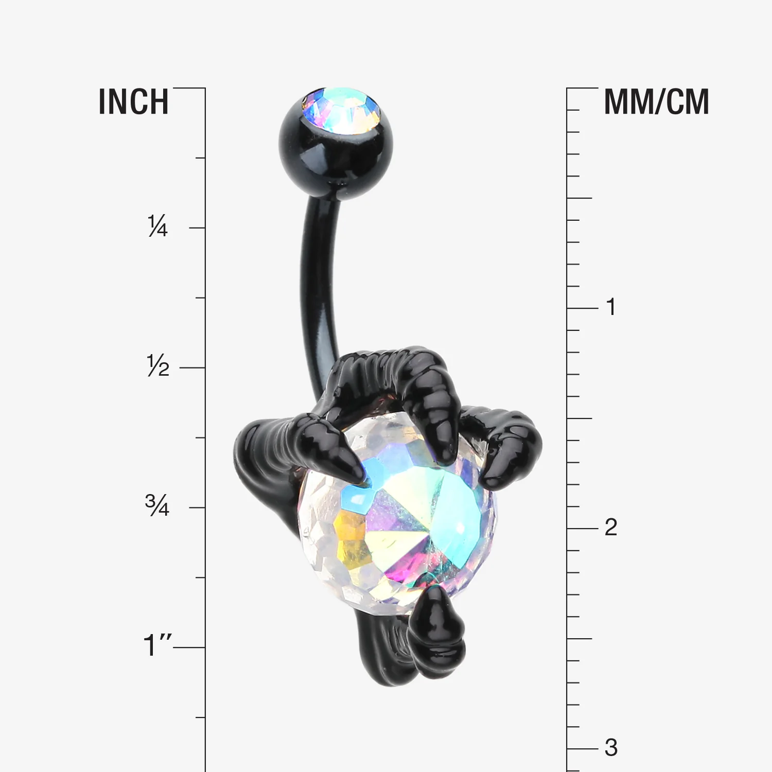 Blackline Dragon's Claw Paragon Belly Button Ring - Image 2