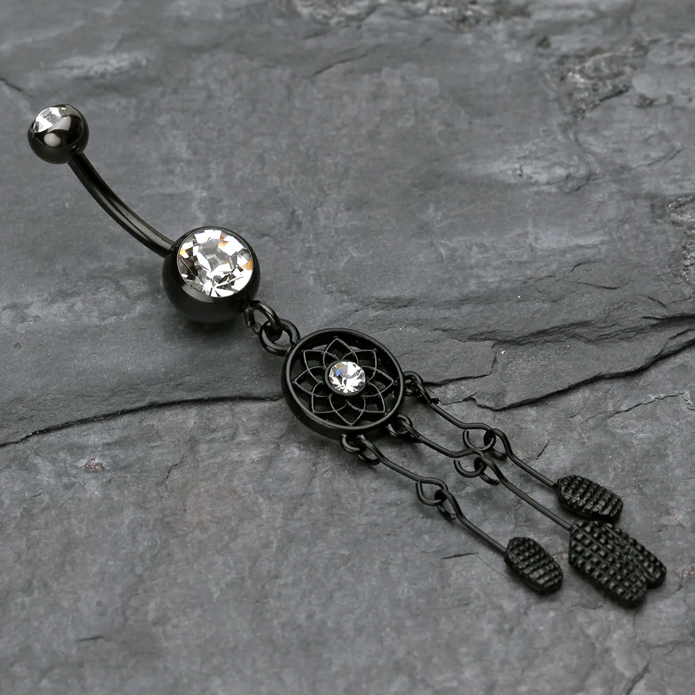 Blackline Dreamcatcher Belly Button Ring - Image 3