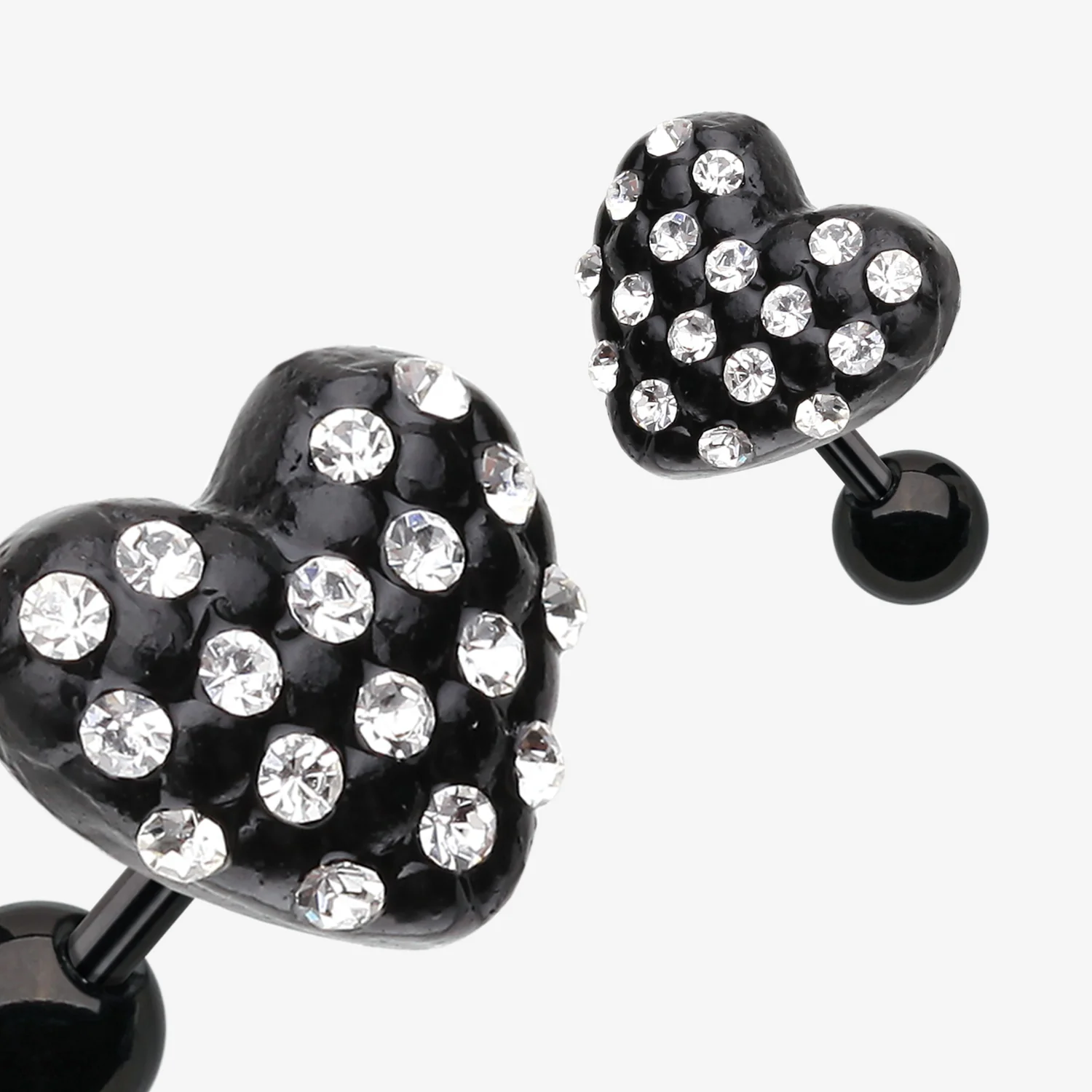 Blackline Heart Multi-Gem Cartilage Earring* - Image 2