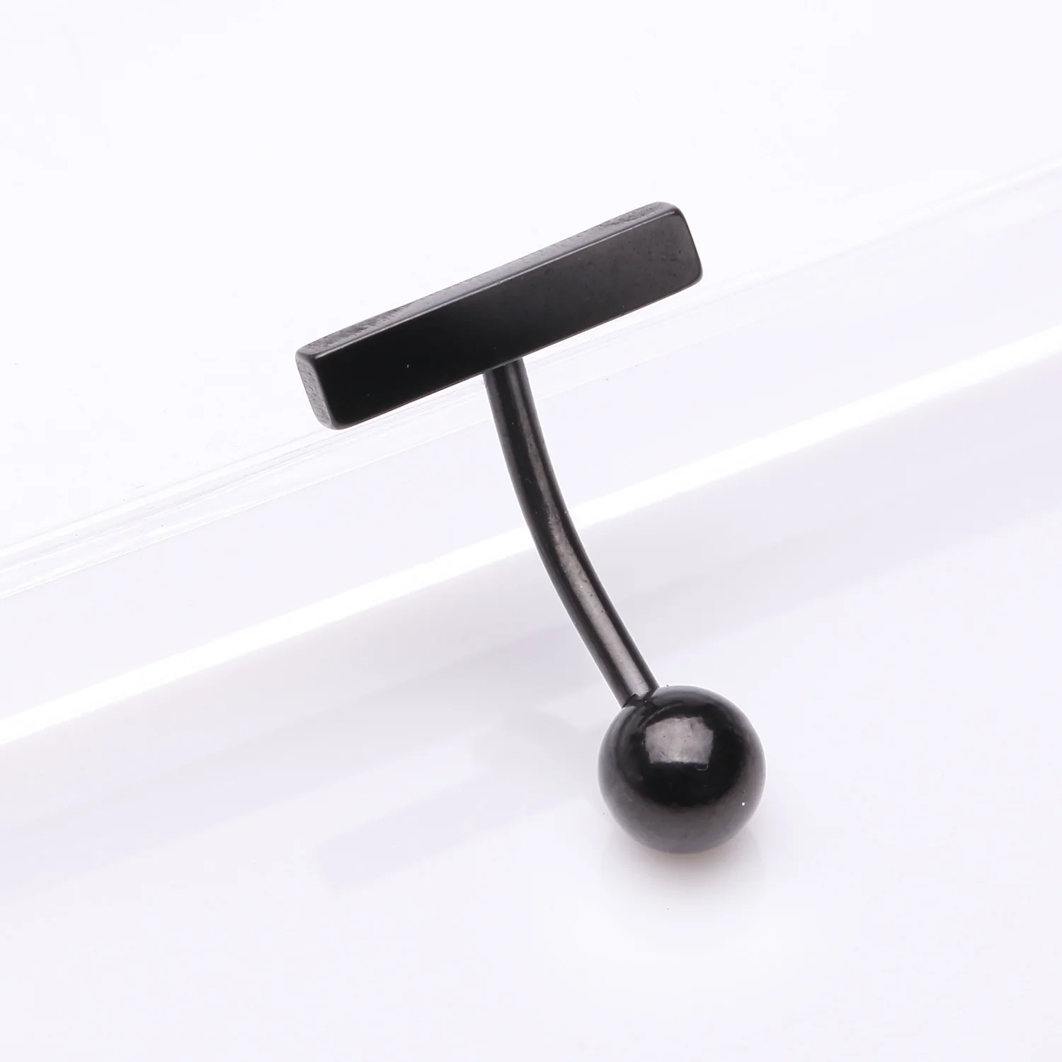 Blackline Modern Minimalist Rectangular Bar Steel Curved Barbell - Image 2