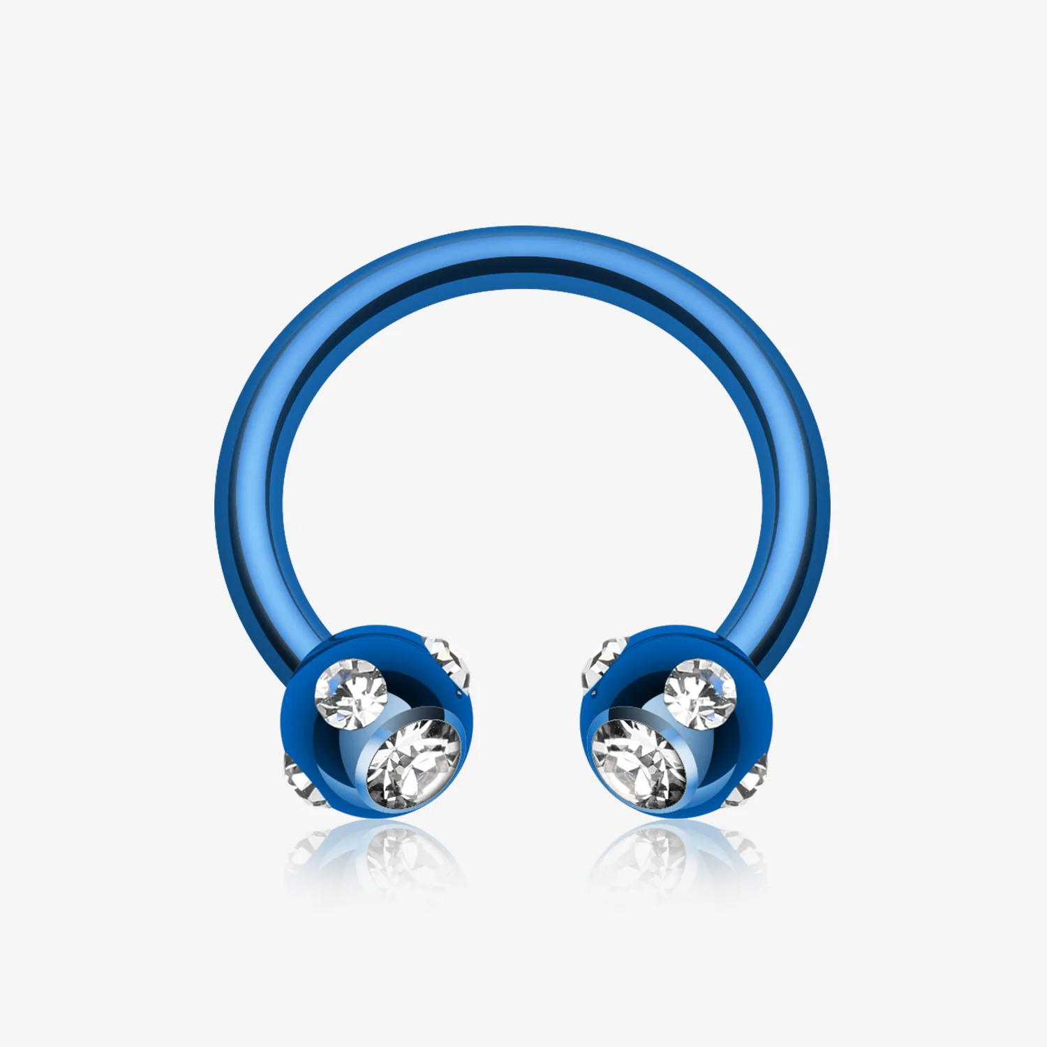 Colorline PVD Aurora Gem Ball Horseshoe Circular Barbell