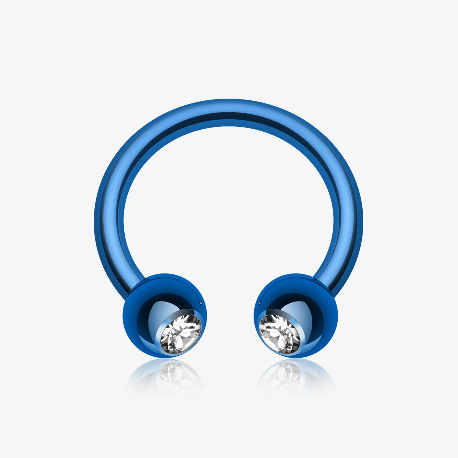 Colorline PVD Gem Ball Horseshoe Circular Barbell