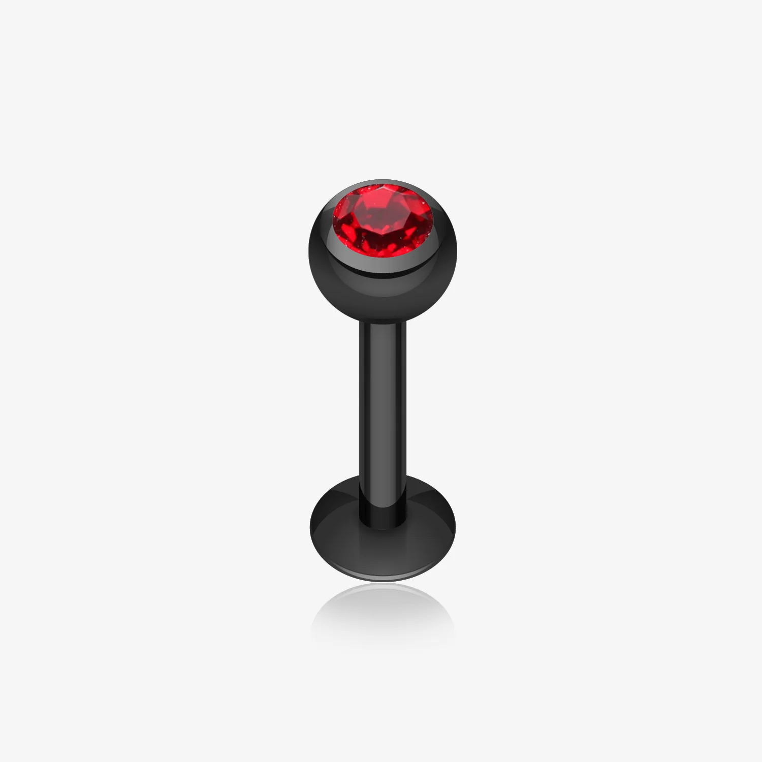 Blackline PVD Gem Ball Steel Labret