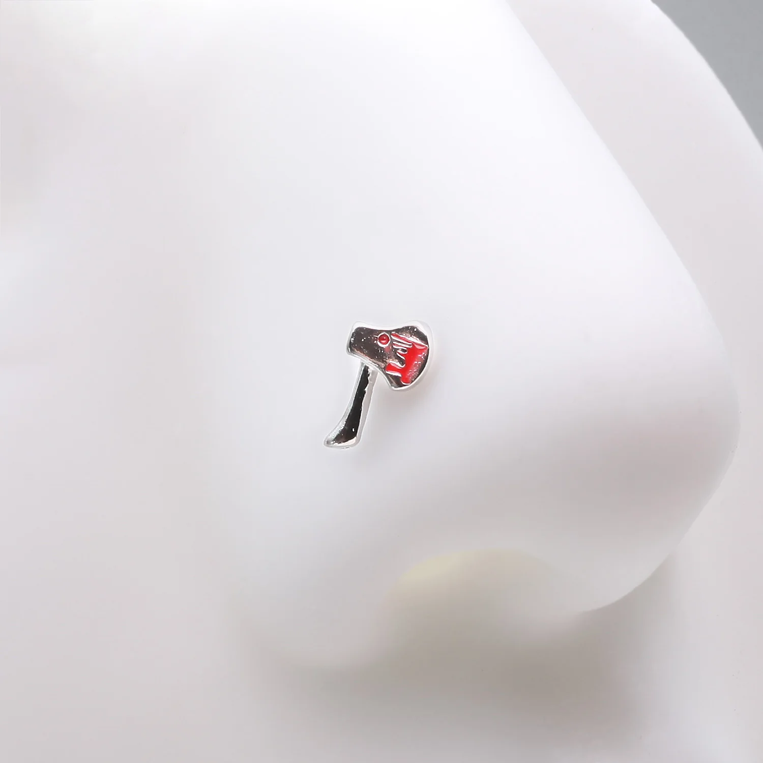 Bloody Hatchet Axe Horror L-Shaped Nose Ring - Image 2