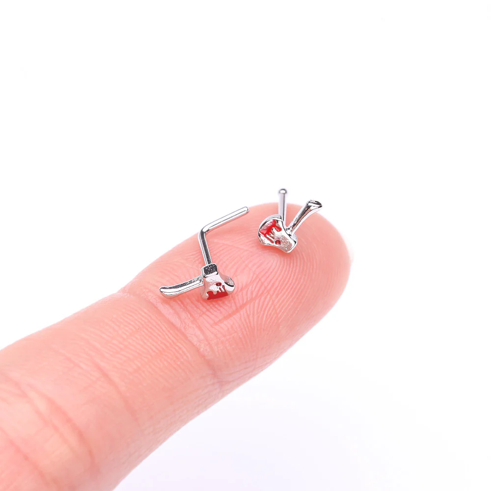 Bloody Hatchet Axe Horror Nose Stud Ring - Image 3