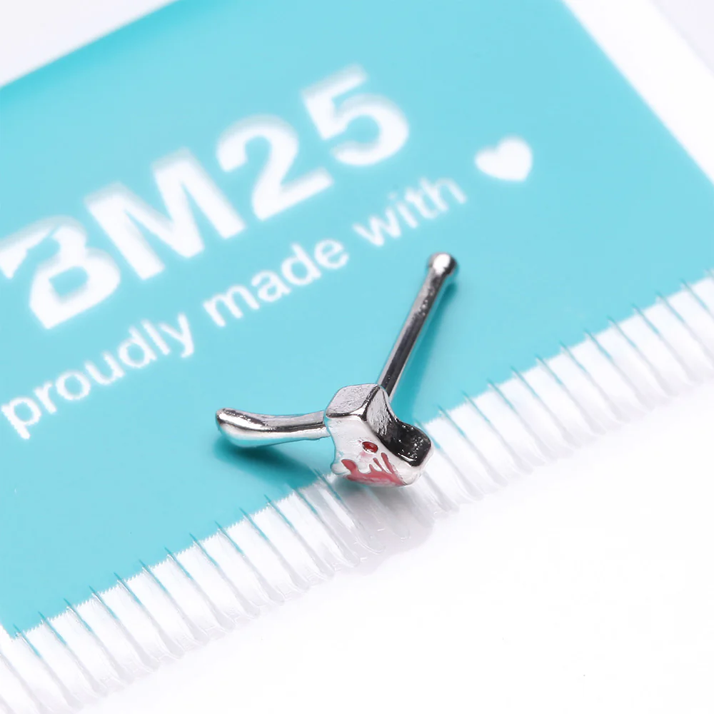 Bloody Hatchet Axe Horror Nose Stud Ring - Image 4