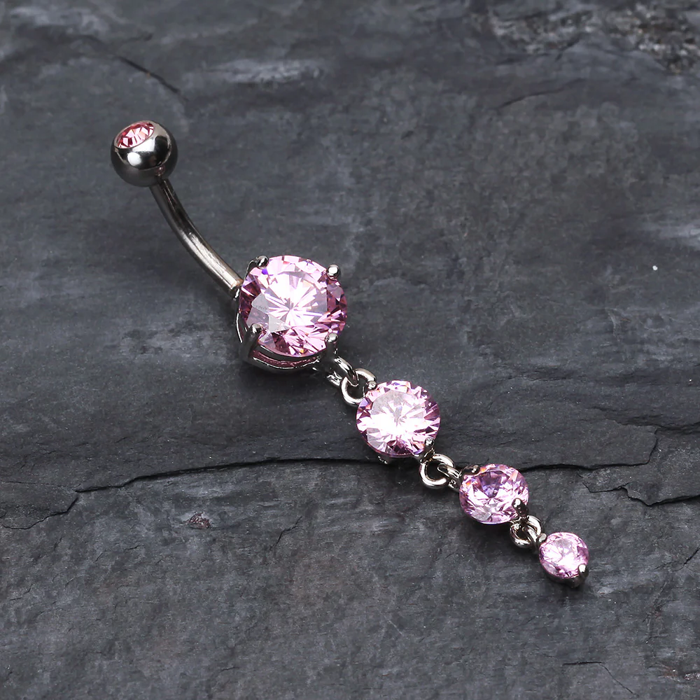 Brilliant Gem Cascade Belly Ring - Image 3