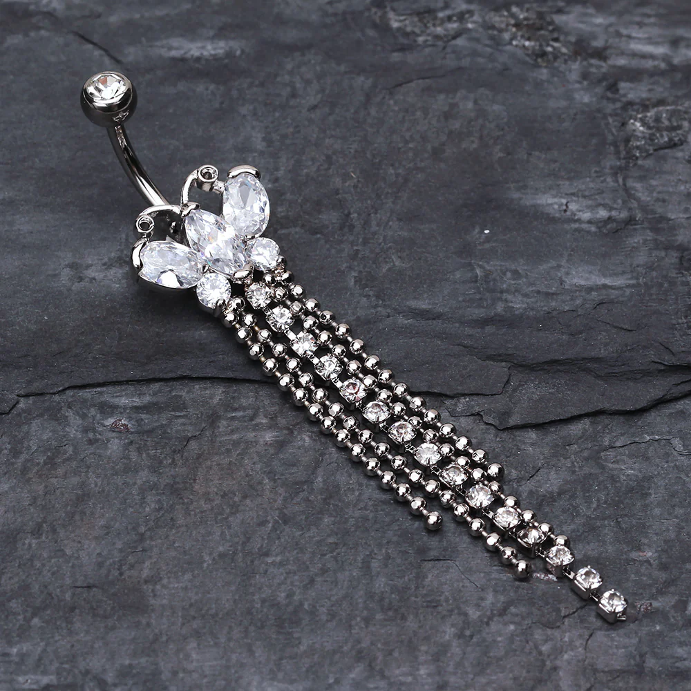 Butterfly Dazzle Showers Belly Button Ring - Image 3