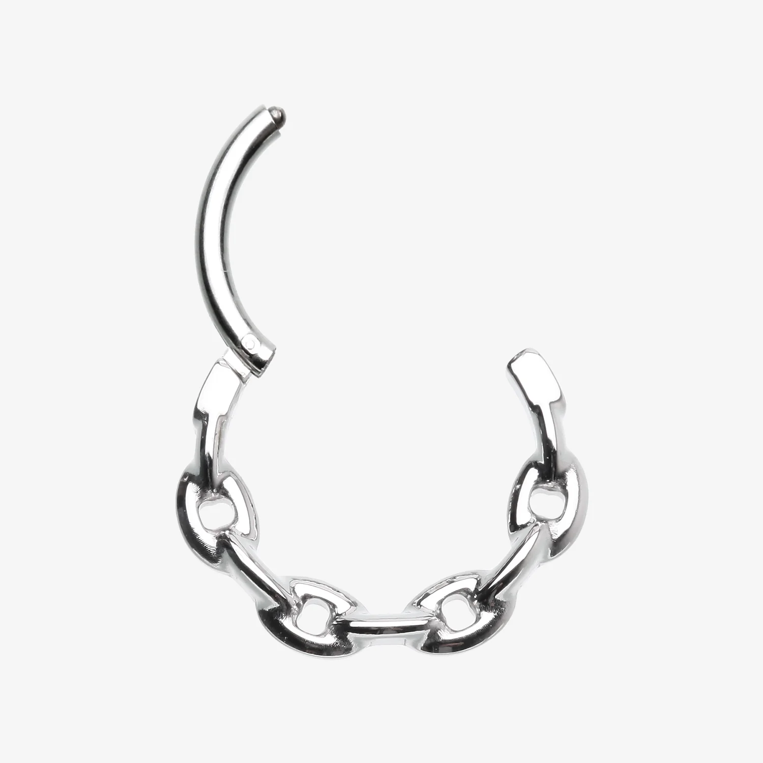 Chain Link V2 Clicker Hoop Ring - Image 2