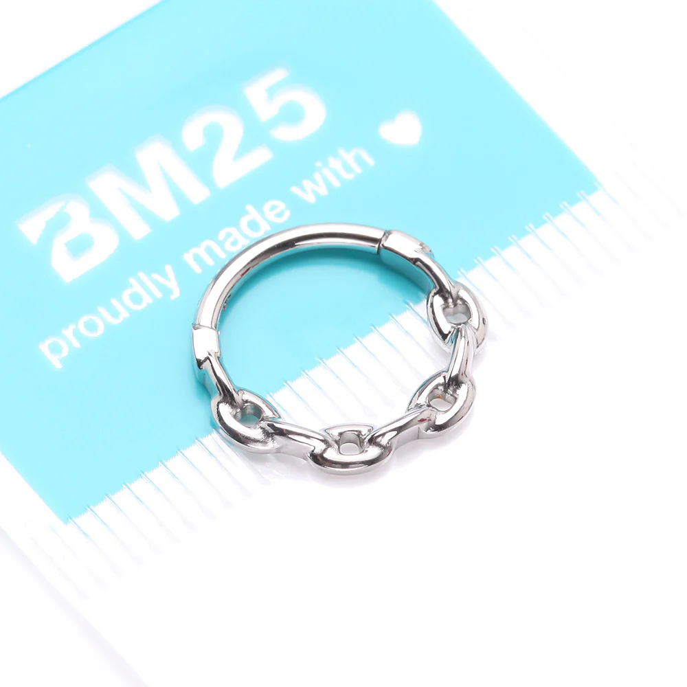 Chain Link V2 Clicker Hoop Ring - Image 5