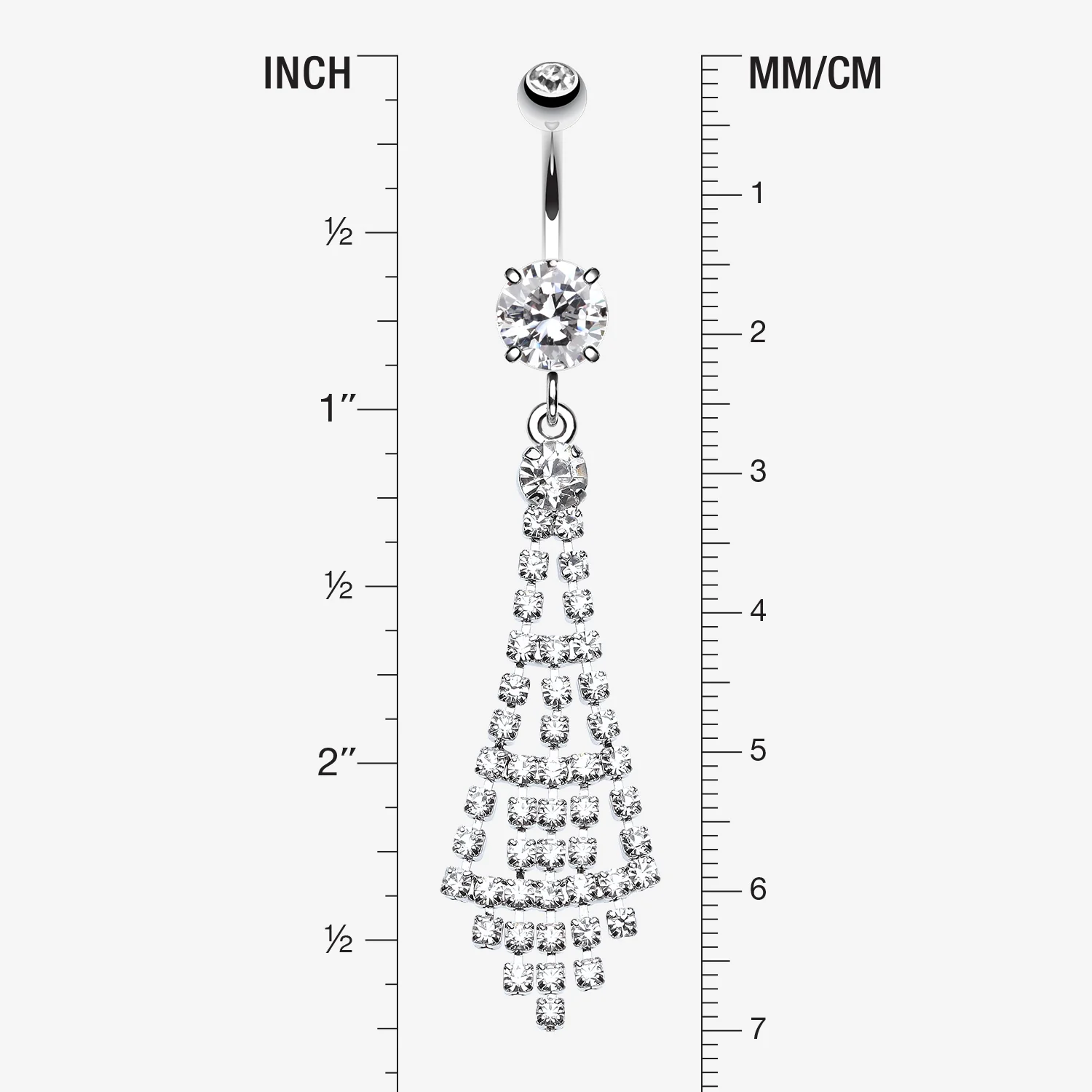 Chandelier Sparkle Belly Button Ring - Image 2