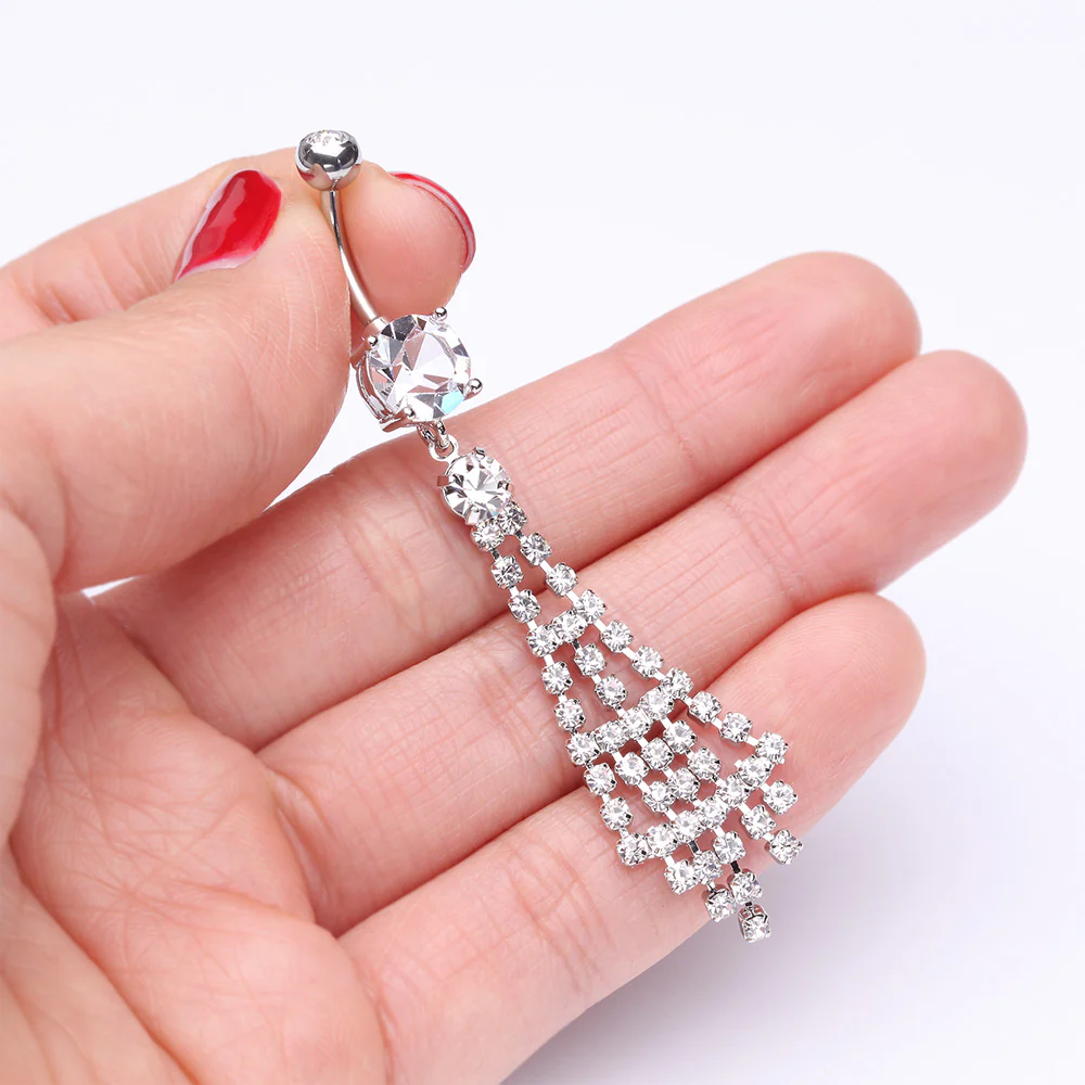 Chandelier Sparkle Belly Button Ring - Image 4