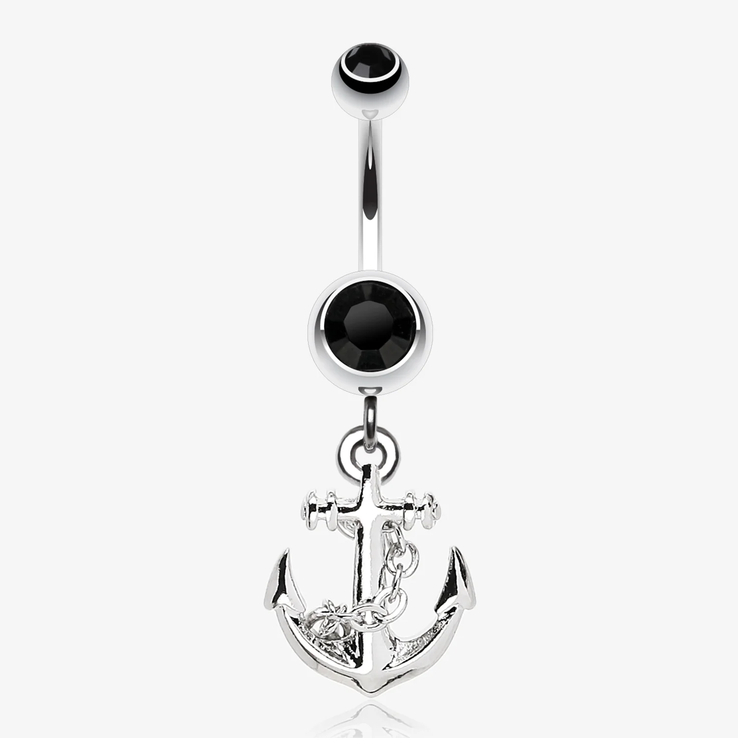 Classic Anchor Dangle Belly Ring