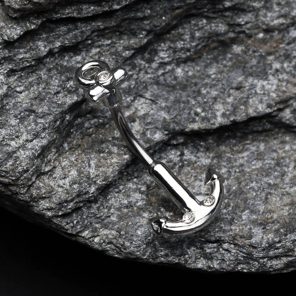 Classic Anchor Dock Belly Button Ring - Image 3