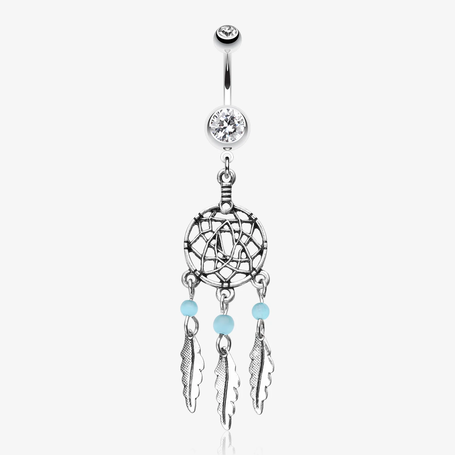 Classic Beaded Dreamcatcher Belly Button Ring