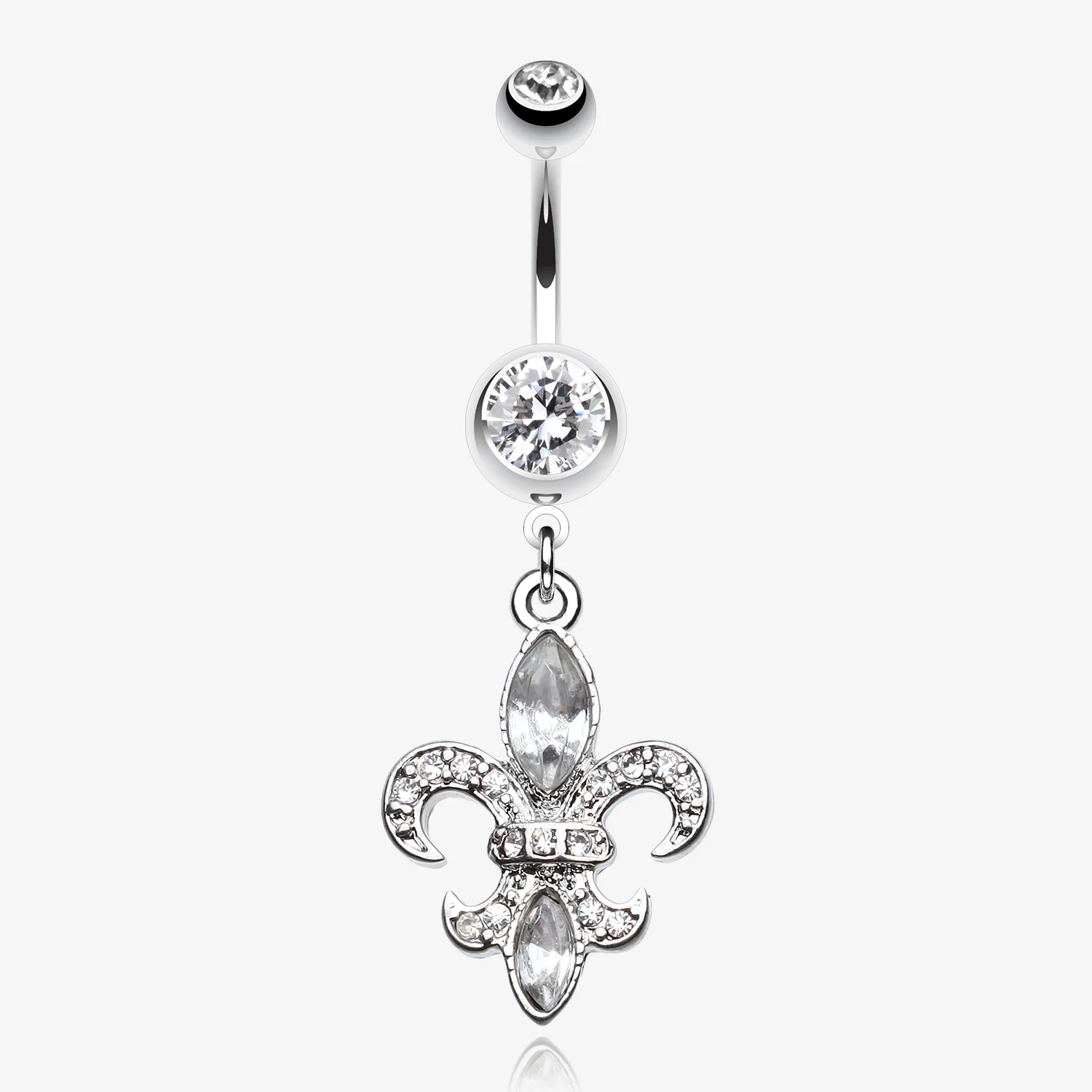 Classic Fleur de Lis Belly Ring