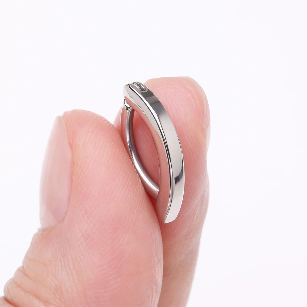 Classic Minimalist Steel Curved Bar Clicker - Image 3