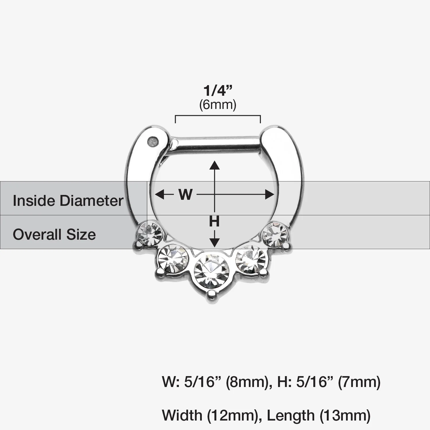 Classic Multi-Gem Precia Septum Clicker - Image 2