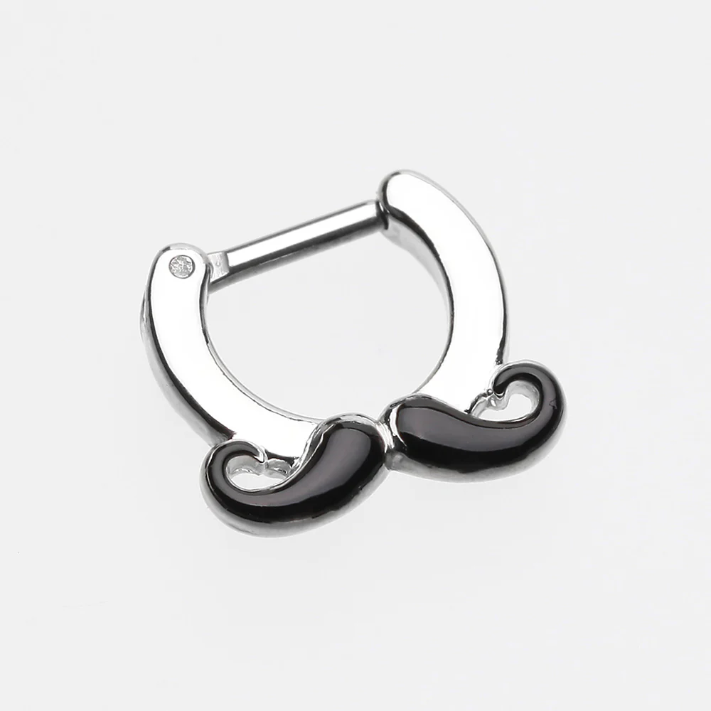 Classic Mustache Septum Clicker - Image 3