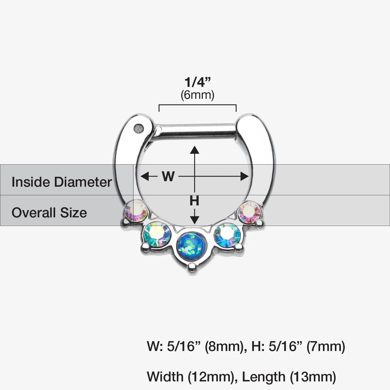 Classic Opal Precia Septum Clicker - Image 2