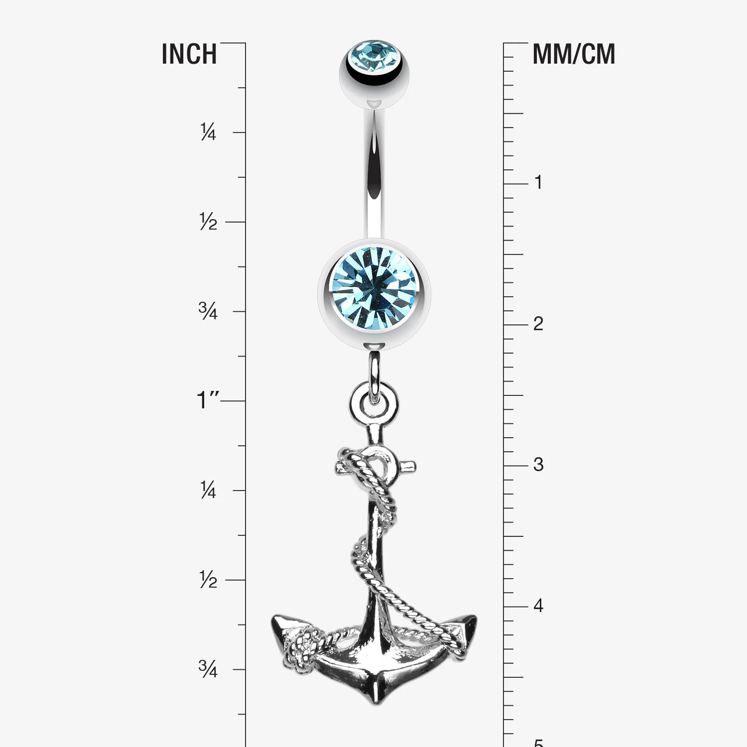 Classic Rope Anchor Belly Ring - Image 2