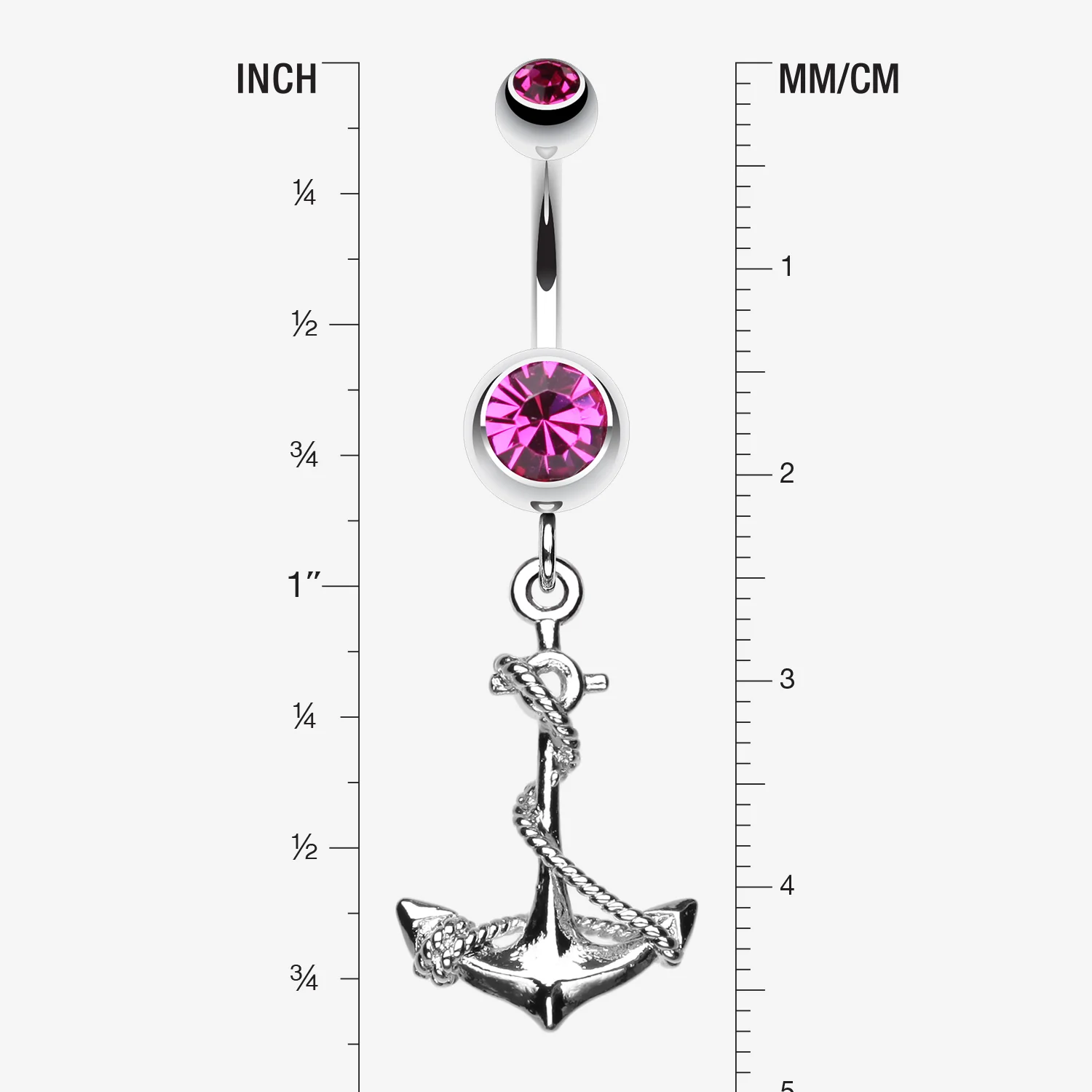 Classic Rope Anchor Belly Ring - Image 2