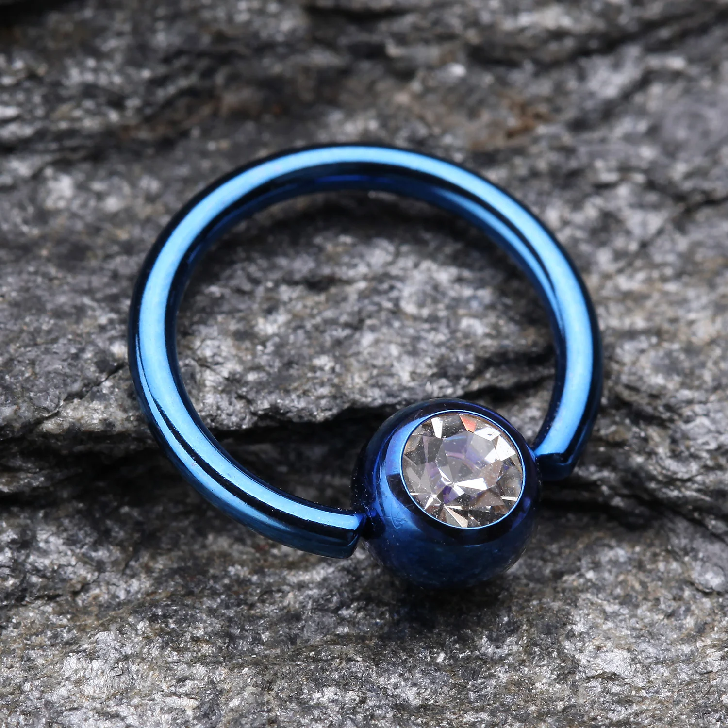 Colorline PVD Gem Ball Captive Bead Ring* - Image 2