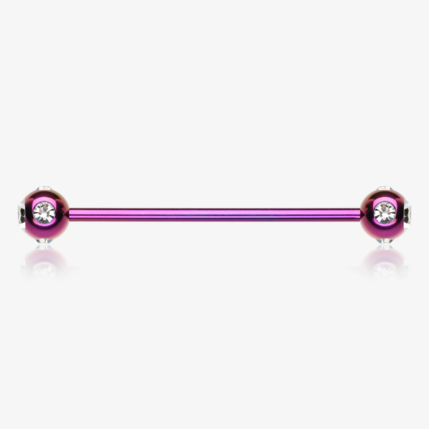 Colorline Aurora Gem Ball Industrial Barbell