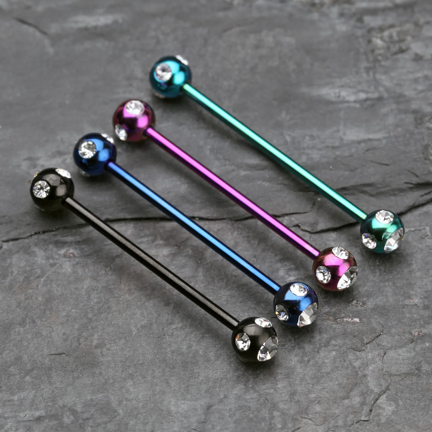 Colorline Aurora Gem Ball Industrial Barbell - Image 2