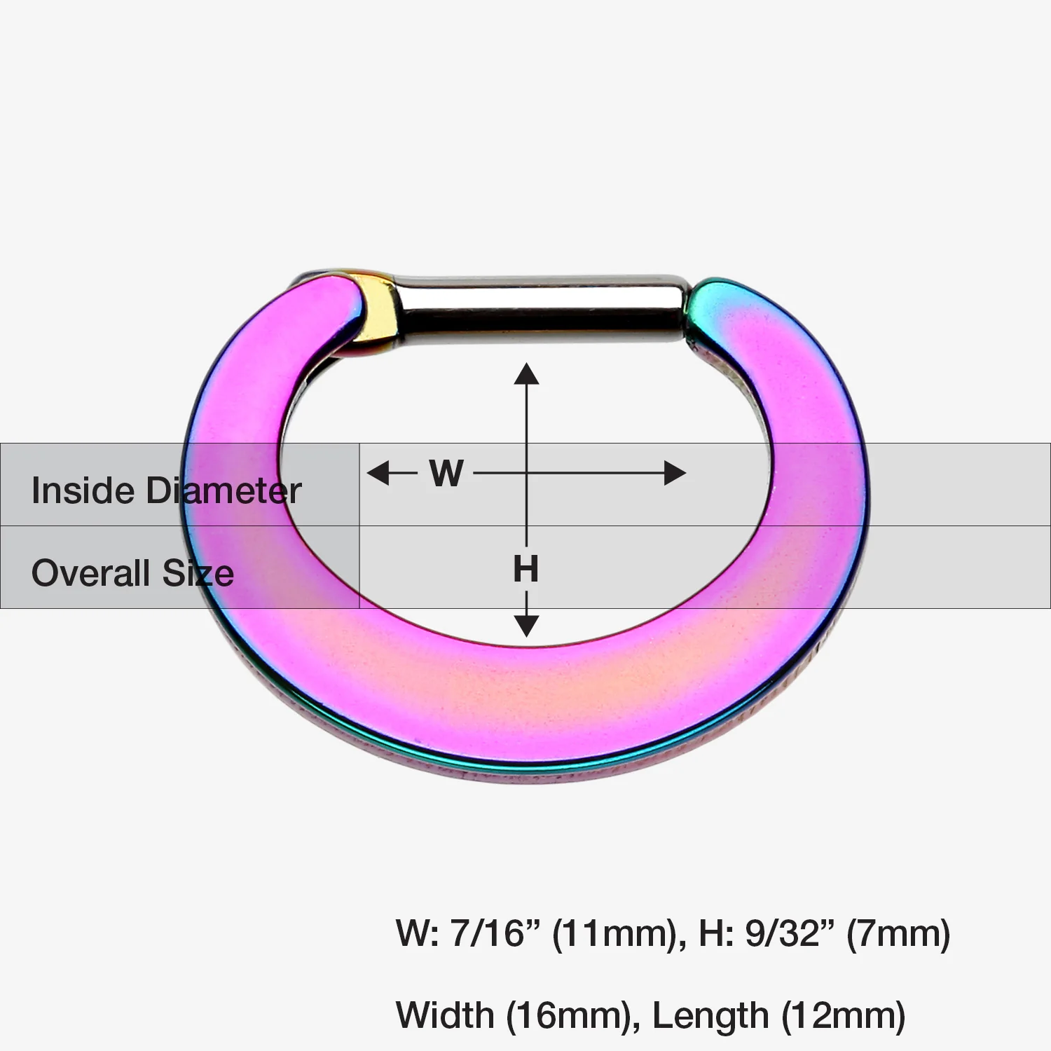 Colorline Basic Steel Loop Septum Clicker - Image 2