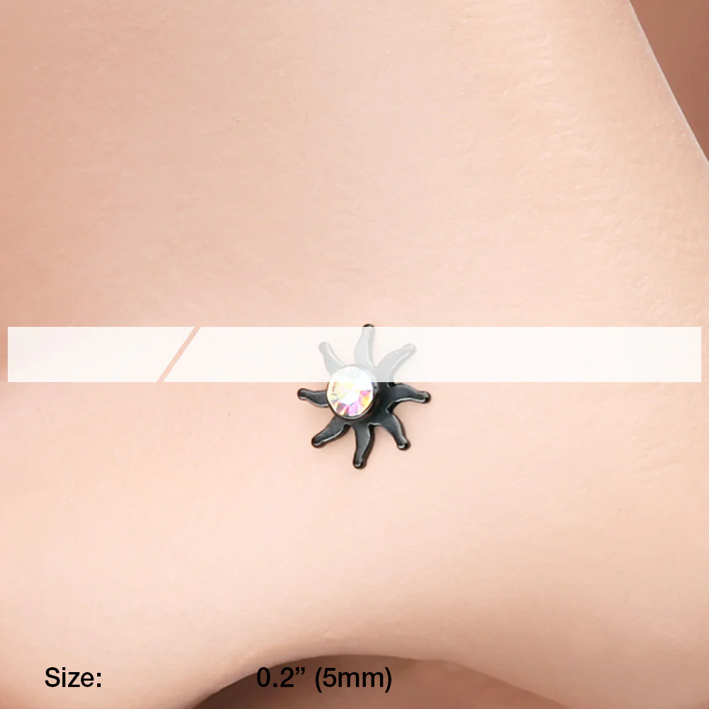 Colorline Blazing Sun Sparkle Nose Stud Ring - Image 3