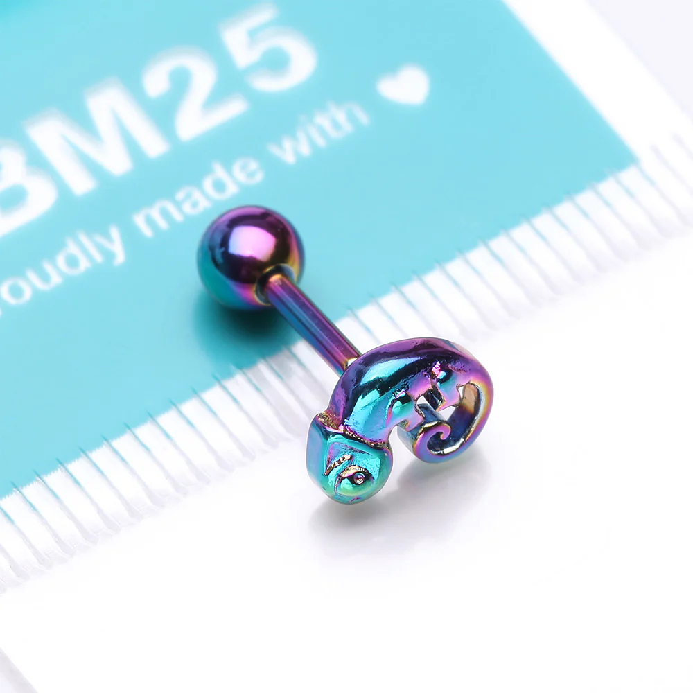 Colorline Chameleon Top Cartilage Tragus Barbell Earring - Image 4