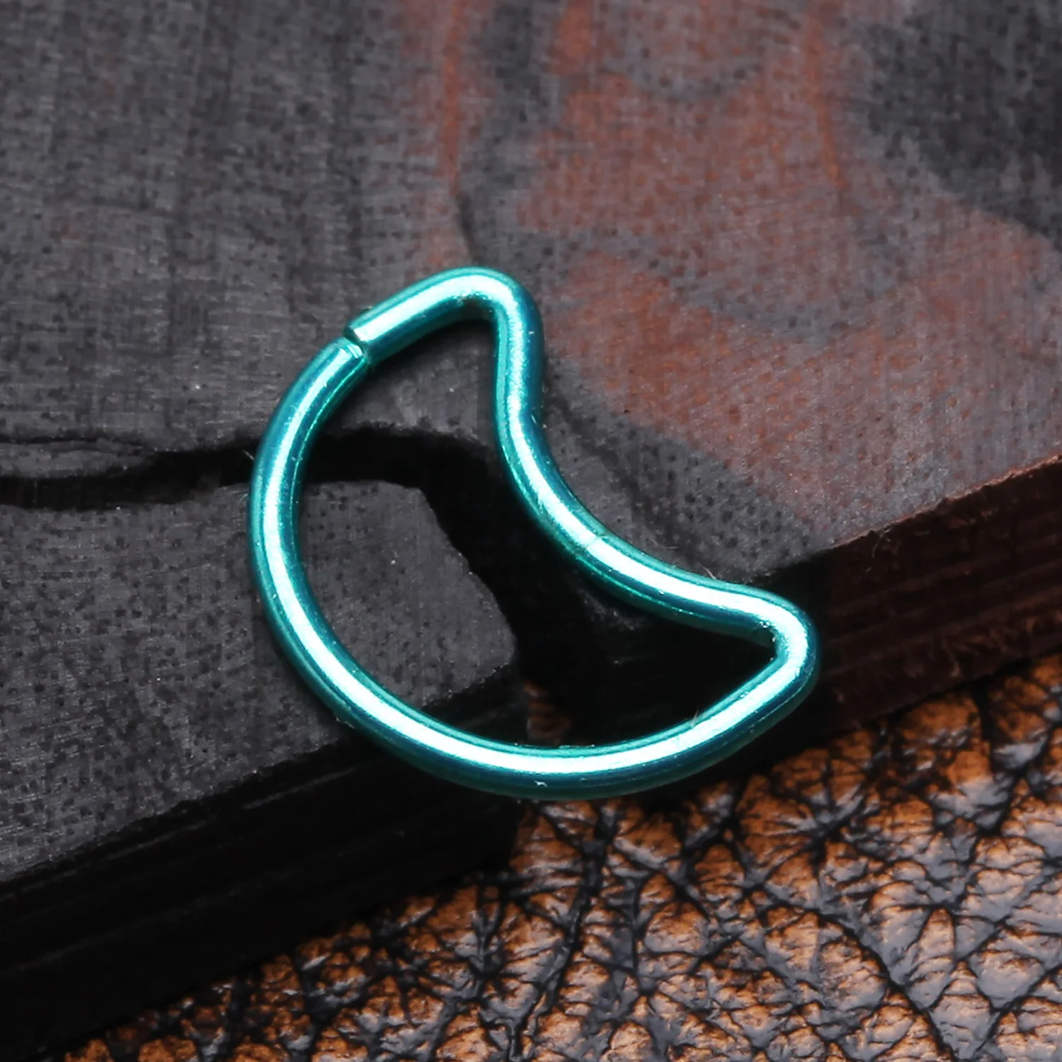 Colorline Crescent Moon Bendable Twist Hoop Ring - Image 2