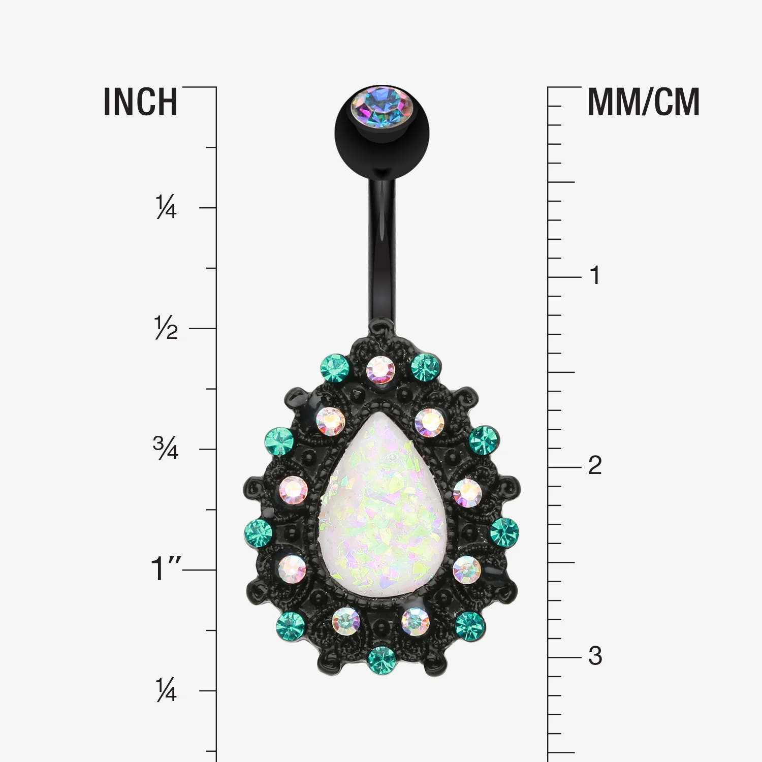 Colorline Eirene Opal Belly Button Ring - Image 2