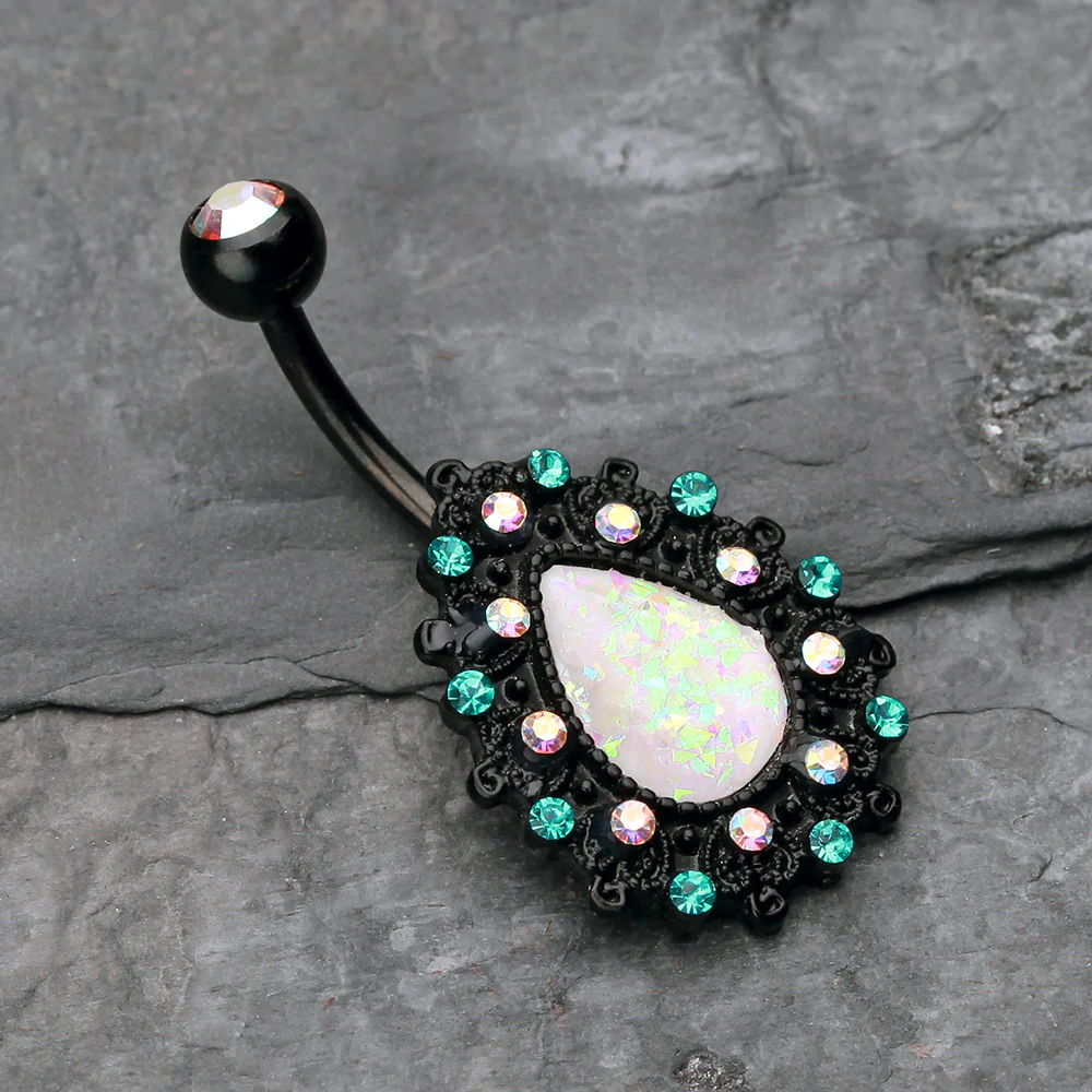Colorline Eirene Opal Belly Button Ring - Image 3