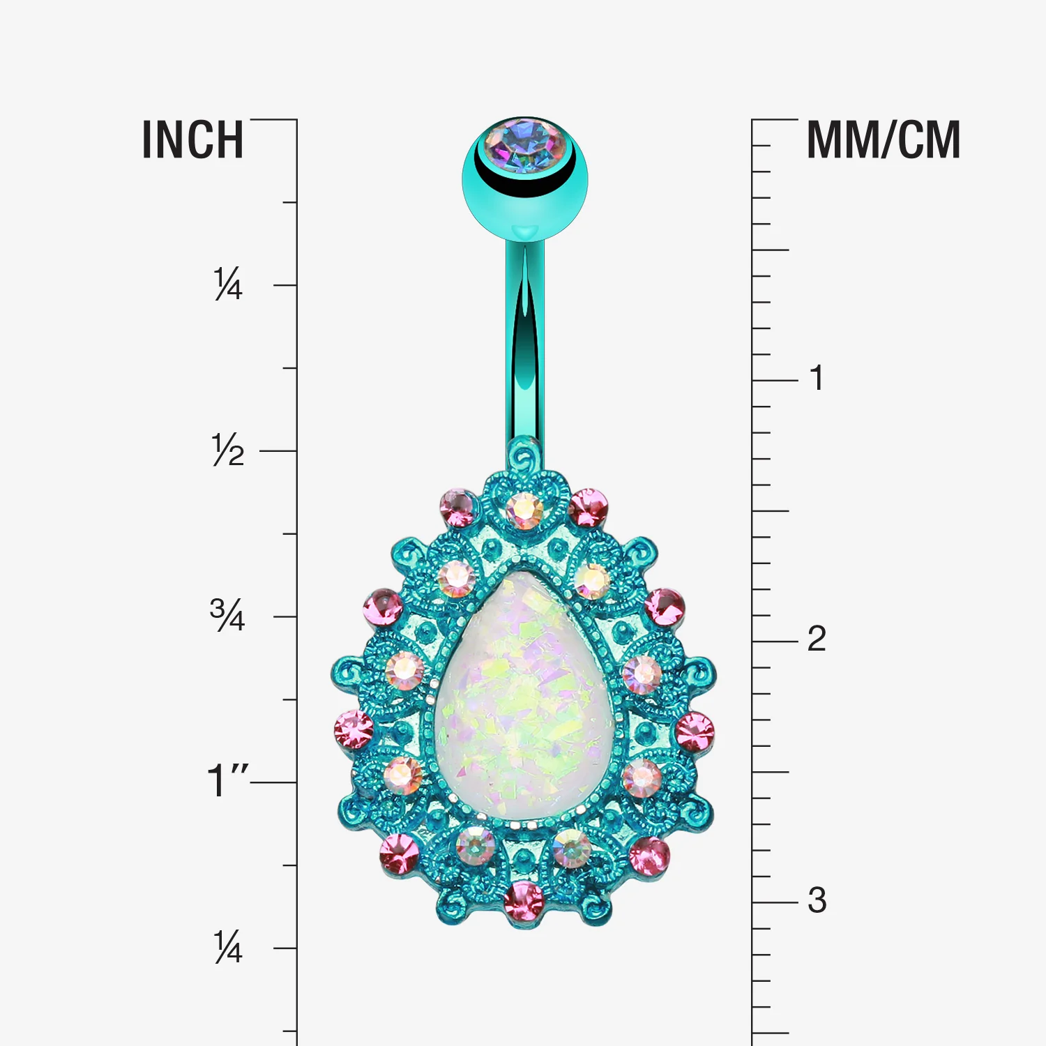Colorline Eirene Opal Belly Button Ring - Image 2