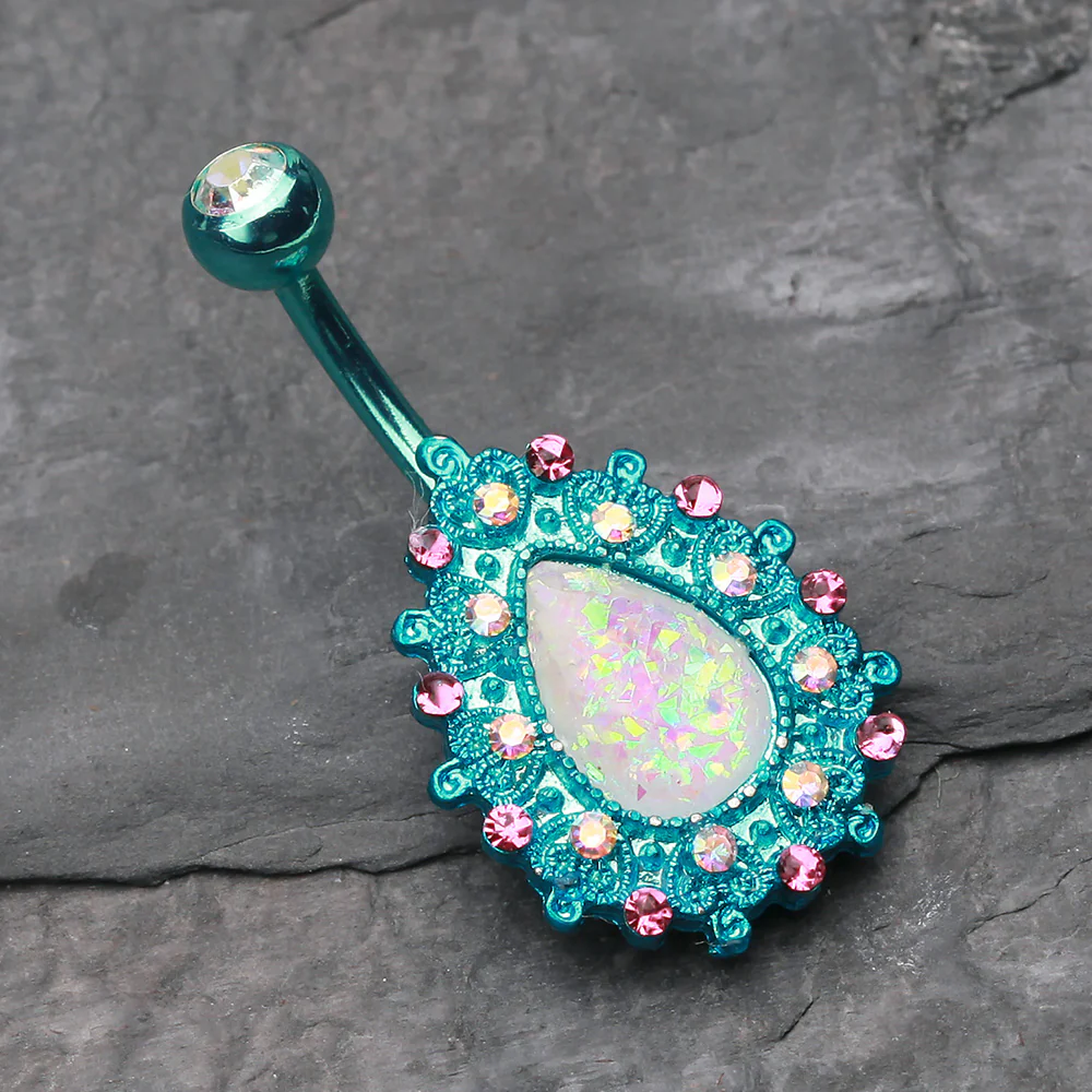 Colorline Eirene Opal Belly Button Ring - Image 3