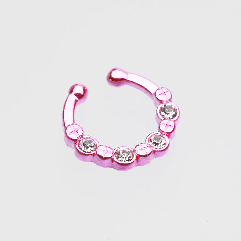 Colorline Elan Multi-Gem Fake Septum Ring - Image 3