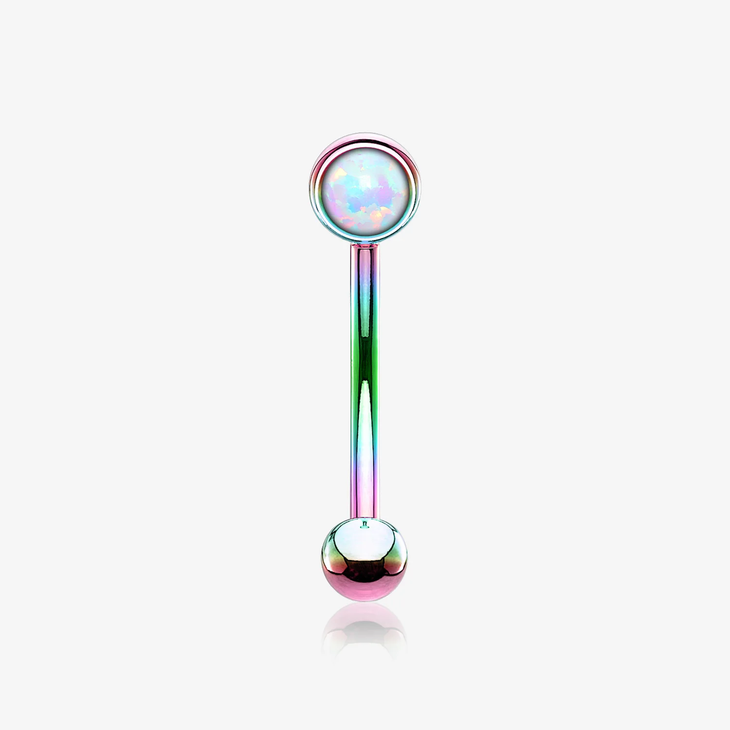 Colorline Fire Opal Press Fit Sparkle Curved Barbell