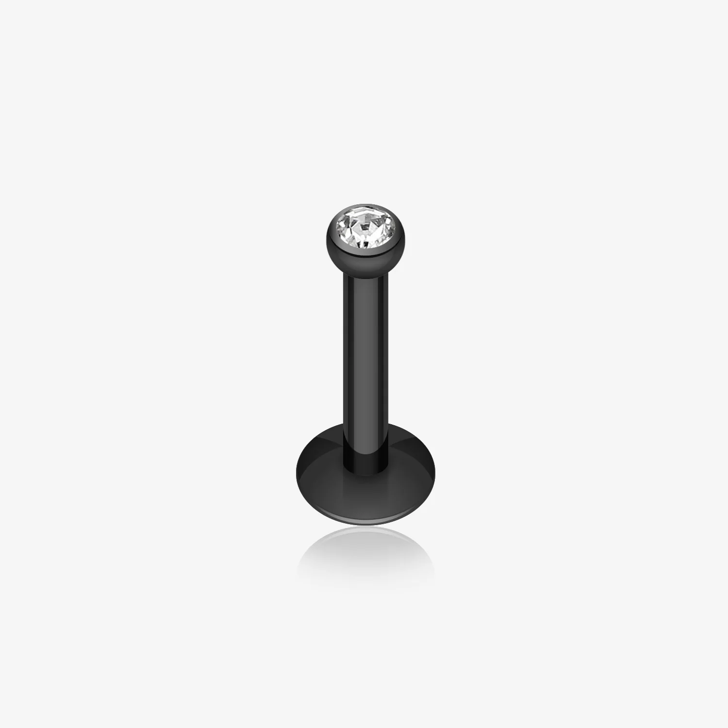 Blackline Gem Ball Internally Threaded Labret