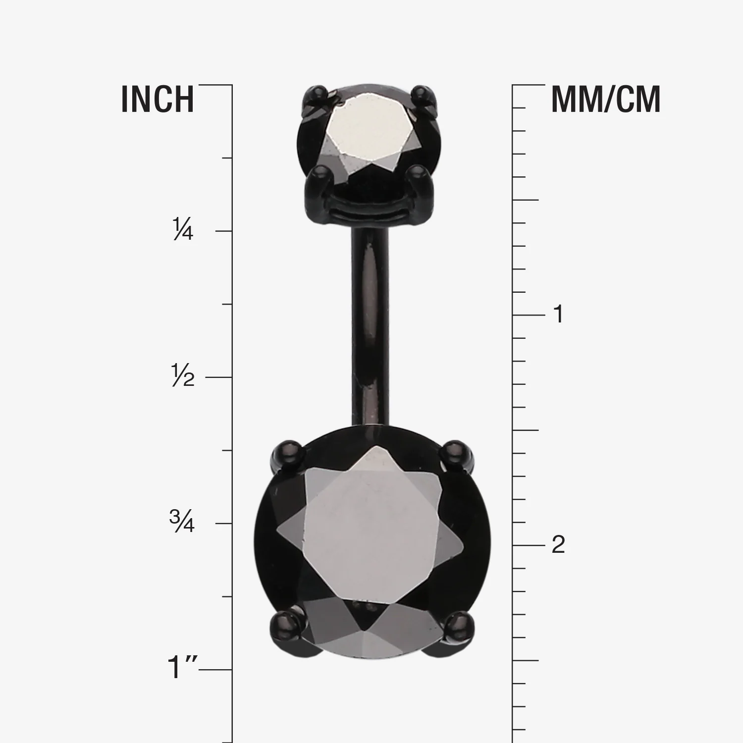 Colorline Gem Prong Sparkle Belly Button Ring - Image 2