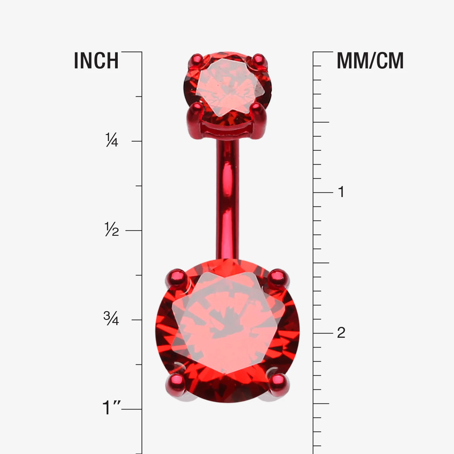 Colorline Gem Prong Sparkle Belly Button Ring - Image 2