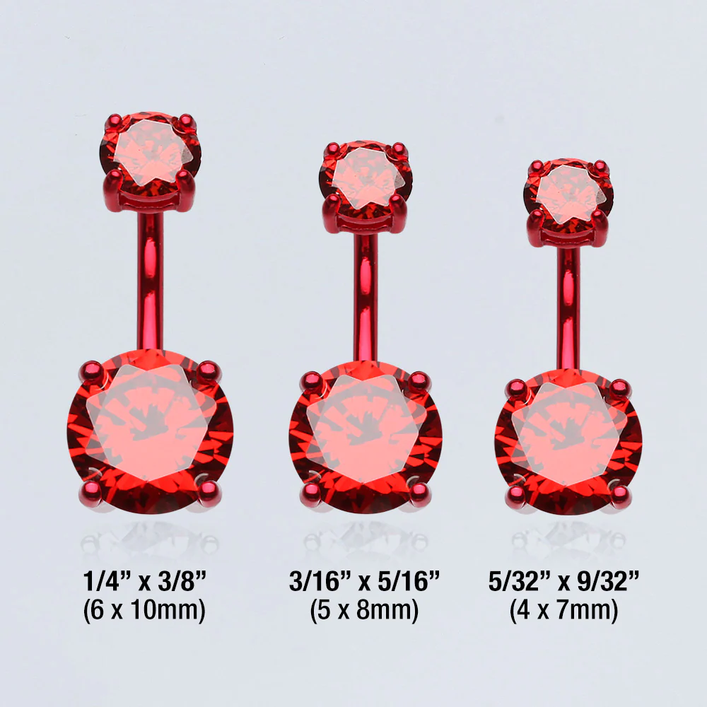 Colorline Gem Prong Sparkle Belly Button Ring - Image 4